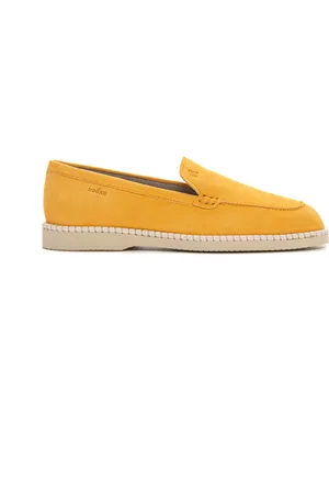 Hogan Buty, Kobieta, Żółty, 37 EU, Zamsz, Mocassino Loafer in suede