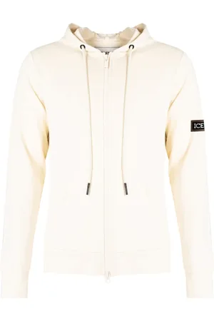Iceberg Bluzy, Mężczyzna, Beżowy, L, Bawełna, Elegancka bluza z kapturem