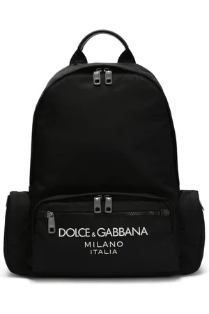Dolce & Gabbana Torebki, Mężczyzna, Czarny, ONE SIZE, Czarny Plecak z Logo i Zamkiem