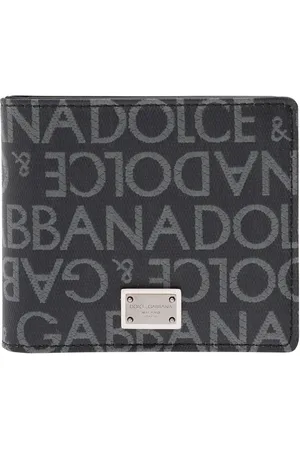 Dolce & Gabbana Akcesoria, Mężczyzna, Szary, ONE SIZE, Szare Portfele z Logo Allover