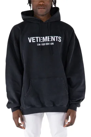 Vetements Bluzy, Mężczyzna, Czarny, L, Bluzy z kapturem