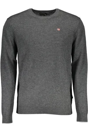 Napapijri Swetry, Mężczyzna, Szary, XL, Round-neck Knitwear