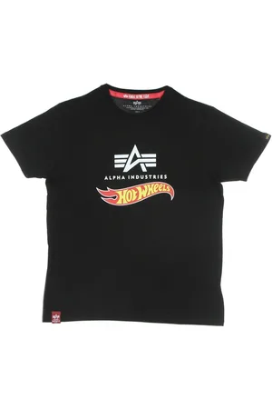 Alpha Industries Koszulki, Mężczyzna, Czarny, XL, Hot Wheels Flag Tee - Męska koszulka