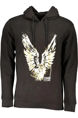 Roberto Cavalli Bluzy, Mężczyzna, Czarny, 3XL, Bluzy z kapturem