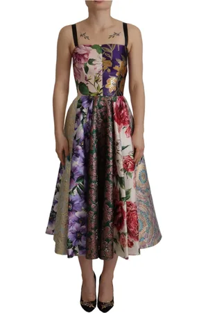 Dolce & Gabbana Sukienki, Kobieta, Wielobarwność, 2XS, Maxi Sukienki