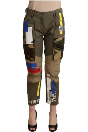 Dolce & Gabbana Spodnie, Kobieta, Wielobarwność, S, Cropped Trousers