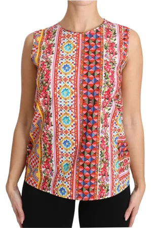 Dolce & Gabbana Koszulki, Kobieta, Wielobarwność, M, Sleeveless Tops