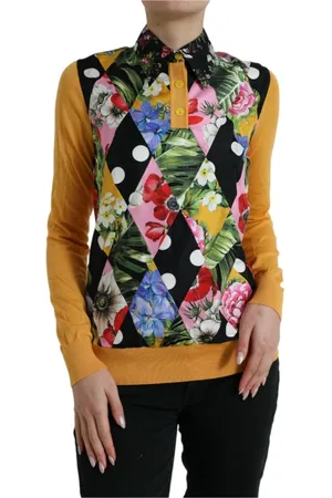Dolce & Gabbana Koszulki, Kobieta, Wielobarwność, L, Nylon, Polo Shirts
