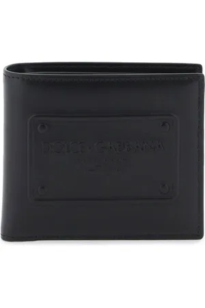 Dolce & Gabbana Akcesoria, Kobieta, Czarny, ONE SIZE, Klasyczna skórzana portmonetka bi-fold