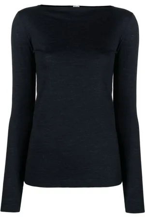 Totême Koszulki, Kobieta, Niebieski, S, Long Sleeve Tops