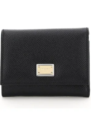 Dolce & Gabbana Akcesoria, Kobieta, Czarny, ONE SIZE, Dauphine Print Flap Portfel
