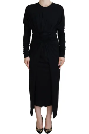 Dolce & Gabbana Sukienki, Kobieta, Czarny, XL, Knitted Sukienki