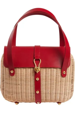 Inès de la Fressange Torebki, Kobieta, Czerwony, ONE SIZE, Skóra, Czerwony koszyk skórzany