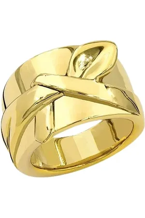 Inès de la Fressange Akcesoria, Kobieta, Żółty, 50 MM, Złoty pierścień Victoria Tie