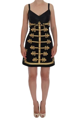 Dolce & Gabbana Sukienki, Kobieta, Czarny, S, Wełna, Short Sukienki