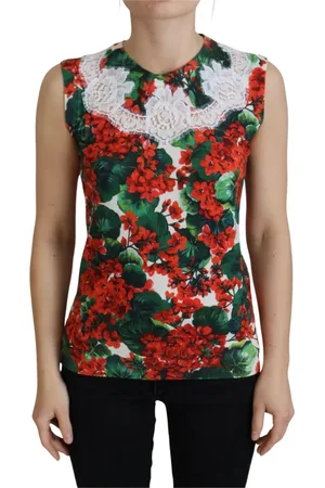 Dolce & Gabbana Koszulki, Kobieta, Wielobarwność, L, Sleeveless Tops