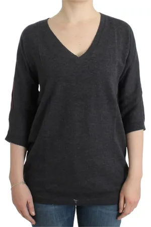 Costume National Swetry, Kobieta, Wielobarwność, L, Nylon, V-neck Knitwear