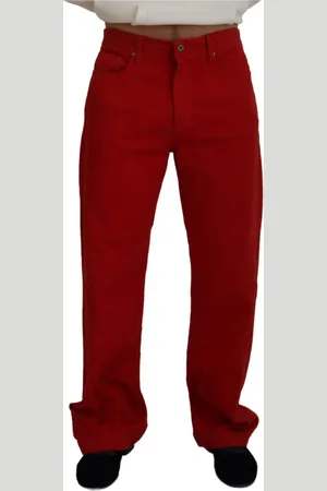 Dolce & Gabbana Jeansy, Mężczyzna, Czerwony, S, Straight Trousers