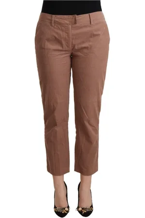 Costume National Spodnie, Kobieta, brązowy, S, Cropped Trousers