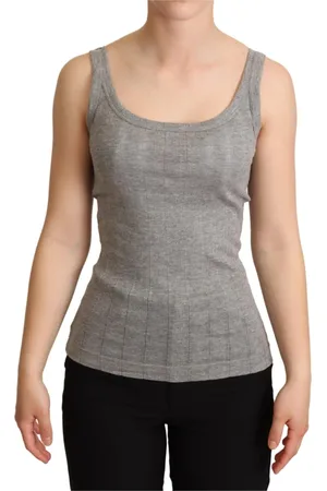 Dolce & Gabbana Koszulki, Kobieta, Szary, XS, Sleeveless Tops
