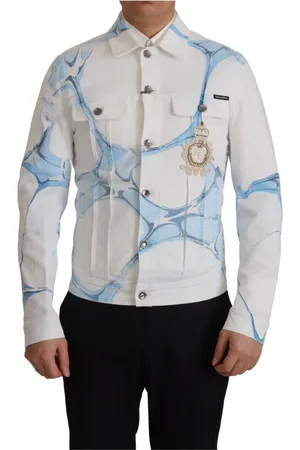 Dolce & Gabbana Kurtki, Mężczyzna, Wielobarwność, M, Denim, Denim Kurtki