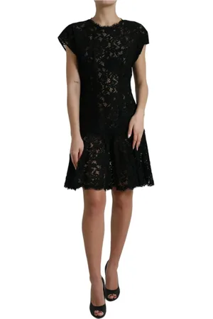 Dolce & Gabbana Sukienki, Kobieta, Czarny, S, Maxi Sukienki