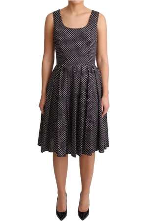Dolce & Gabbana Sukienki, Kobieta, Czarny, M, Bawełna, Short Sukienki