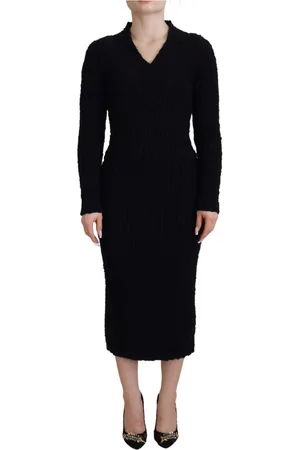 Dolce & Gabbana Sukienki, Kobieta, Czarny, 3XS, Knitted Sukienki