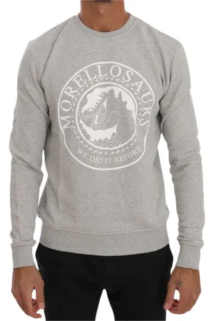FRANKIE MORELLO Bluzy, Mężczyzna, Szary, S, Round-neck Knitwear