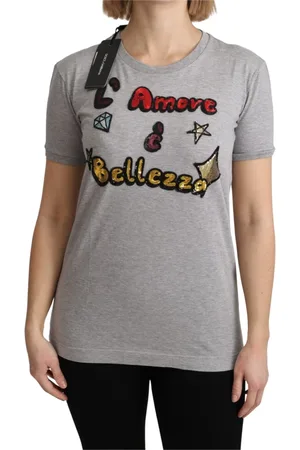 Dolce & Gabbana Koszulki, Kobieta, Szary, XS, T-Shirts
