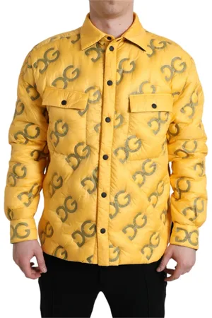 Dolce & Gabbana Kurtki, Mężczyzna, Żółty, M, Lekkie Kurtki