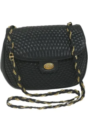 Bally Pre-owned, Kobieta, Czarny, ONE SIZE, Skóra, Pre-owned skórzane torby na ramię