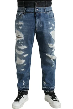 Dolce & Gabbana Jeansy, Mężczyzna, Niebieski, M, Denim, Jeansy o prostym krojuy