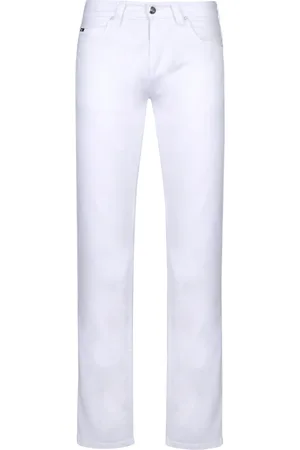 Emporio Armani Jeansy, Mężczyzna, Biały, W34, Denim, 5Tasche Biała Torba na Ramię