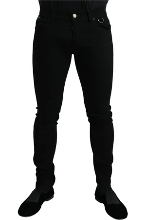 Dolce & Gabbana Jeansy, Mężczyzna, Czarny, M, Slim-fit Jeansy