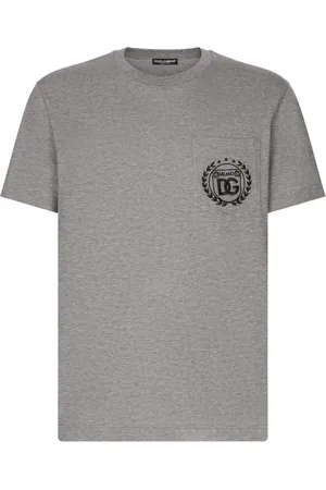 Dolce & Gabbana Koszulki, Mężczyzna, Szary, 4XL, Włoski T-shirt Projektanta