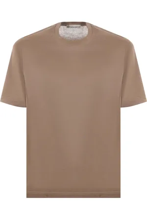 FILIPPO DE LAURENTIIS Koszulki, Mężczyzna, brązowy, M, Bawełna, Bawełna Kamel T-shirt i Polo
