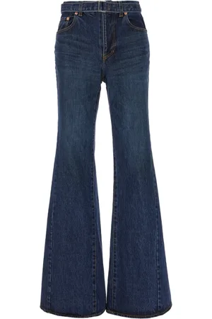 SACAI Jeansy, Kobieta, Niebieski, L, Denim, Jeansy