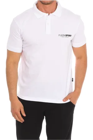 Philipp Plein Koszulki, Mężczyzna, Biały, L, Polo z krótkim rękawem