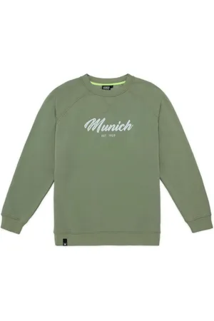 Munich Bluzy, Mężczyzna, Zielony, XL, Bawełna, Casual Urban Sweatshirt Miękka Prana Bawełna