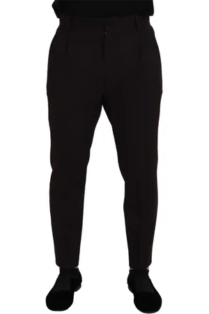 Dolce & Gabbana Spodnie, Mężczyzna, brązowy, M, Luksusowe Brązowe Bawełniane Spodnie Chino