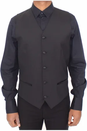 Dolce & Gabbana Garnitury, Mężczyzna, Czarny, M, Stretch Sukienka Kamizelka Marynarka