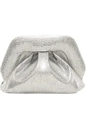 THEMOIRÈ Torebki, Kobieta, Szary, ONE SIZE, Eco Fabric Clutch Srebrny