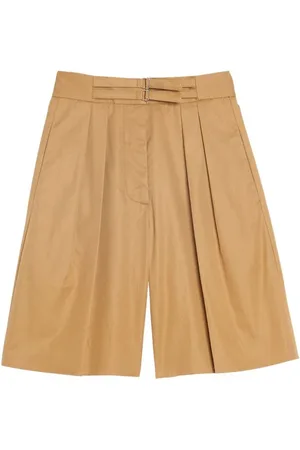 Inès de la Fressange Szorty, Kobieta, brązowy, S, Bawełna, Khaki High-Waisted Gabardine Shorts