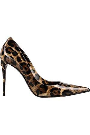 Dolce & Gabbana Buty, Kobieta, brązowy, 36 1/2 EU, Wzorzyste Skórzane Decolletes