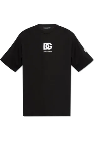 Dolce & Gabbana Koszulki, Mężczyzna, Czarny, M, T-shirt z logo