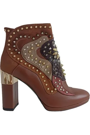 Albano Buty, Kobieta, brązowy, 39 EU, Karmelowa Skórzana Buty Damskie