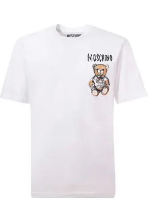 Moschino Koszulki, Mężczyzna, Biały, 2XL, Biała Koszulka z Logo