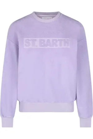MC2 SAINT BARTH Bluzy, Kobieta, Fioletowy, M, Liliowy Bawełniany Sweter Damski Stardust