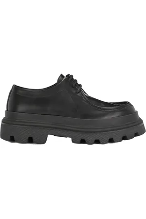 Dolce & Gabbana Buty, Mężczyzna, Czarny, 41 EU, Buty ze skóry z sznurowaniem